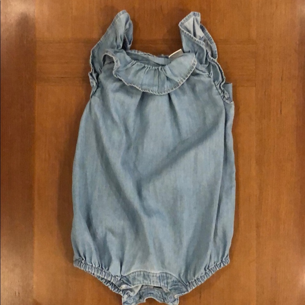 Baby Gap chambray bubble romper